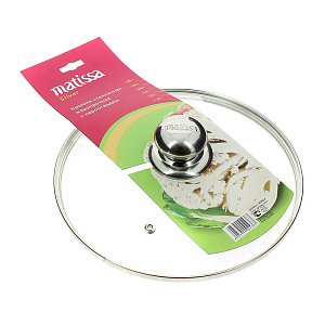 Стеклянная крышка с металлическим ободом Matissa, D24 см 000000000001011736