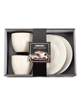 Набор чайный 4 предмета 250мл/16см Страйп керамика 000000000001228300