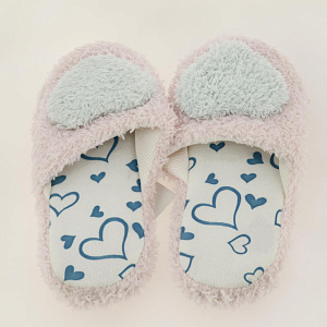 Тапочки женские MINAKU 2-001 светло-розовые/сердце бирюзовое р.38/39 4365376 000000000001200122