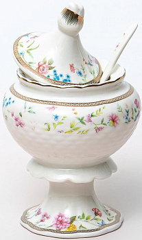 Сахарница 300мл Balsford ТЕОДОРА на ножке с ложкой подарочная упаковка фарфор 173-42023 000000000001203975