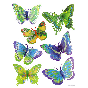 Стикеры с блестками Мини бабочки Room Decoration 000000000001127317