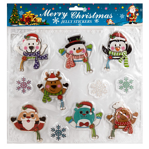 Наклейки новогодние на стекло 30х25см QLPG - 386 000000000001220329