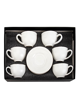 Набор чайный 12 предметов (чашка 220мл-6шт/блюдце-6шт) ROYAL GOLD фарфор XJ941-3 000000000001227743