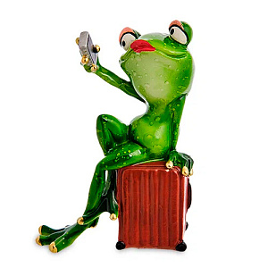 Фигура декоративная 14,5см Лягушка 000000000001216784