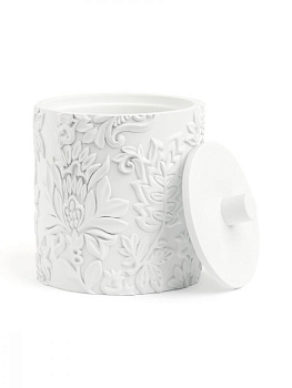 Органайзер универсальный (для косметики, ванных аксессуаров) DE'NASTIA Лепные цветы белый полирезина 000000000001218902