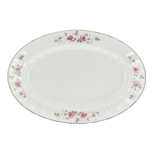 Блюдо овальное 26см Серая роза LUISA1317 Oval26 000000000001136101