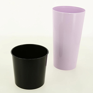 Кашпо для цветов 3л h260мм D140мм GARDENPLAST КАМЕЛИЯ со вставкой лиловый пластик 000000000001207378