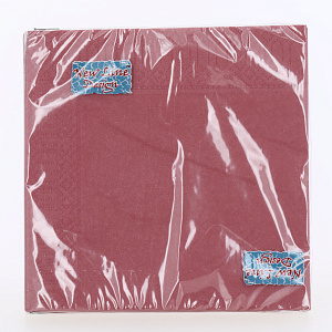 Салфетки бумажные 33х33см 20л 3 слоя NEW LINE DESIGN Бордо тонированная 000000000001214922