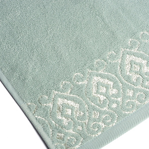 Полотенце махровое 100х150см Dina Me итальянский бордюр ментоловое 100% хлопок 000000000001212843