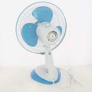 Вентилятор LUAZON HOME LOF-03 настольный 35Вт 28см 3 режима бело-синий 4021012 000000000001205703