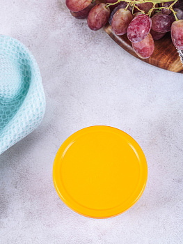 BASIC Контейнер 220мл 8,5х8,5х6см PASABAHCE оранжевая крышка стекло 000000000001158124