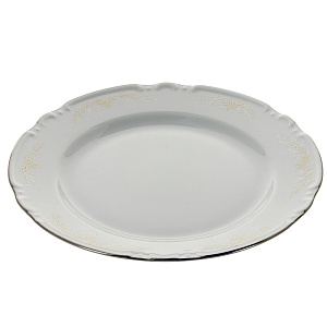 Обеденная тарелка Серый Орнамент Люкс Хауз, 24 см 000000000001003639