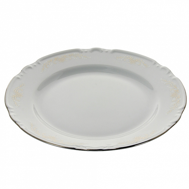 Обеденная тарелка Серый Орнамент Люкс Хауз, 24 см 000000000001003639