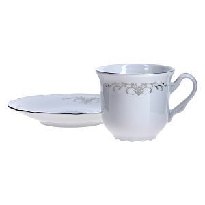 Чайная пара Серый Орнамент Люкс Хауз 000000000001063495