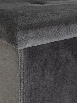 Пуфик складной 38х38х38см куб графит велюр 000000000001226412