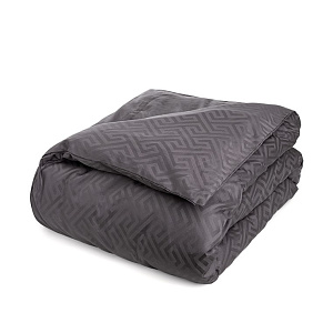 Пододеяльник 175х210см DE'NASTIA JQ меандр темно-серый сатин хлопок-100% 000000000001215627