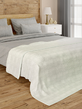 Простыня махровая 150x200см DE'NASTIA молочный жаккард хопок 000000000001185657