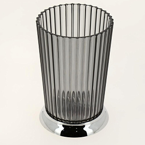 Стакан для зубных щеток NELY прозрачно-чёрный пластик PRIMANOVA M-SA15-25 000000000001201665