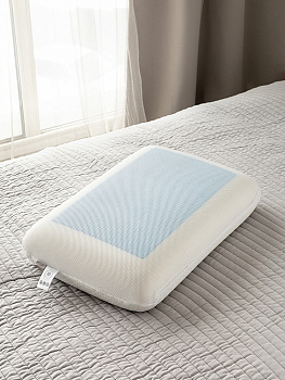 Подушка анатомическая 58x38x13см DE'NASTIA Dream мемори с охлаждающим гелем белый полиэстер/пенополиуретан 000000000001226888