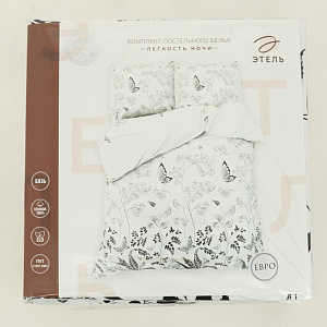 Комплект постельного белья евро ЭТЕЛЬ Легкость ночи пододеяльник 200х217см простынь 220240см наволочки 70х70см-2шт бязь125/м2 100%хлопок 000000000001208190