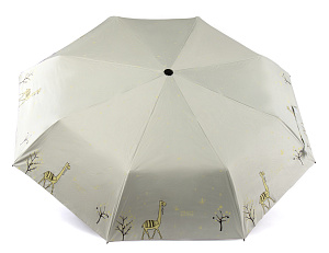 Зонтик женский 55см 8 спиц полуавтоматический Жираф микс 000000000001216488