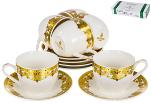 Набор кофейный 12 предметов (чашка 120мл-6шт/блюдце-6шт) BALSFORD Эстелла 1001 ночь подарочная упаковка фарфор 000000000001197883