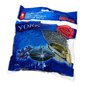 Стальная губка для посуды Макси York 000000000001052584