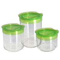Набор банок для хранения продуктов Green Lid Luminarc, 3 шт. 000000000001127305
