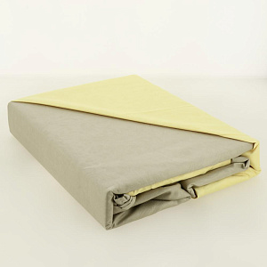 Комплект постельного белья 1,5-спальный LOVE STORY простынь 150х215см пододеяльник 145х215см наволочки 70х70см-2шт желтый/серый 100% полиэстер 000000000001209043