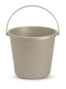 Ведро-стул 15л FORA с крышкой вельвет пудра полиэтилен 000000000001227348