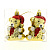 Набор декоративных украшений Медвежонок 7смх2шт золото пластик PC04129 000000000001180123