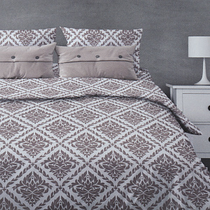 Комплект постельного белья 2-спальный ТРАДИЦИЯ Ритм рис116 Вид 9/6 коричневый белоземельная бязь хлопок 100% 000000000001207181