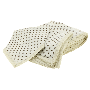 Комплект LUCKY Прованс (скатерть 150x250см + 4 салфетки 43x43см) в горох бежевый/молочный 100% полиэстер E020171 000000000001202446