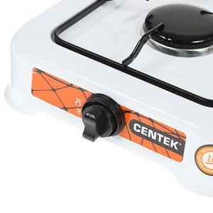 Плита газовая 1 конфорка CENTEK CT-1520 сменная форсунка баллон/магистраль белая металл 000000000001212432