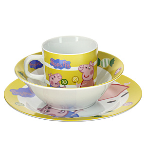 Набор для завтрака Свинка Пеппа, 3 предмета 000000000001160520