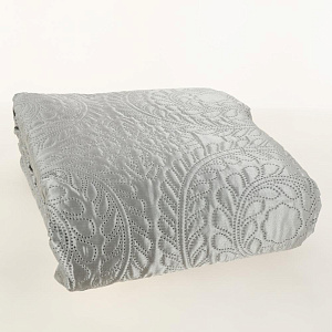 Покрывало DeN Палермо 190х220 атл/мат серый круги U000223 000000000001203051