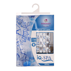 Штора для ванной комнаты IQ-Spa, 180х200 см, ПВХ 000000000001126399