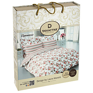 Комплект постельного белья 1,5спальное DE'NASTIA Прованс сатин 70x70см-2шт new C010695 000000000001176391