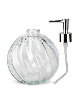 Диспенсер для мыла 10х15,5см прозрачный стекло/пластик 000000000001226622