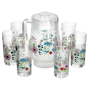 Набор стаканов с кувшином ROSE POMPON, 7 предметов 000000000001176502