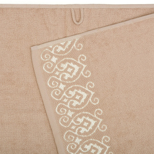 Полотенце махровое 70х130см LUCKY Итальянский бордюр капучино хлопок 100% 000000000001212846