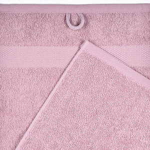 Полотенце махровое 30х60см СОФТИ бордюр magic розовое плотность 420гр/м 100% хлопок 000000000001212220