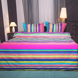 Комплект постельного белья евро DE'NASTIA Сатин Рио (50x70см-2шт) C010370 000000000001109025