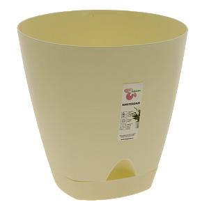 Горшок для цветов AMSTERDAM D 250 с прикорневым поливом 8 л Сливочный ING6202СЛ 000000000001191650
