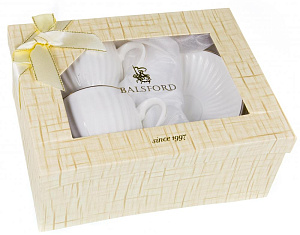 Набор чайный 4шт 2чашки  фарфор 220мл/2блюдца подарочная упаковка Грация  Balsford 101-01017 000000000001197901