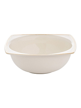 Салатник 14см/300мл DE'NASTIA MARE белый с золотистой каймой фарфор 000000000001218840