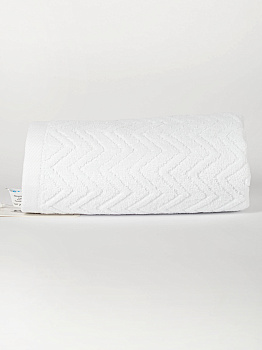 Полотенце махровое 70х130см LUCKY Зигзаг белый хлопок-100% 000000000001214728