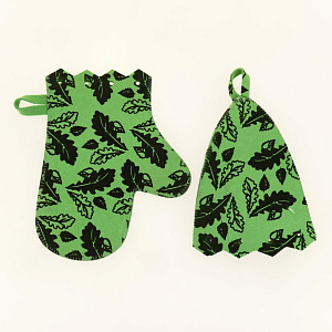 Набор для бани 2пр  фетр принт 4735 000000000001033922