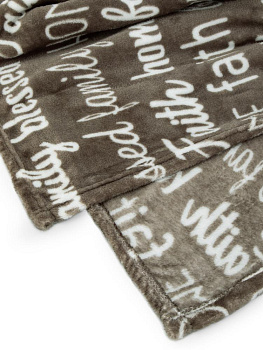 Плед 190x200см LUCKY Газета бежевый флис полиэстер_MP 000000000001229775