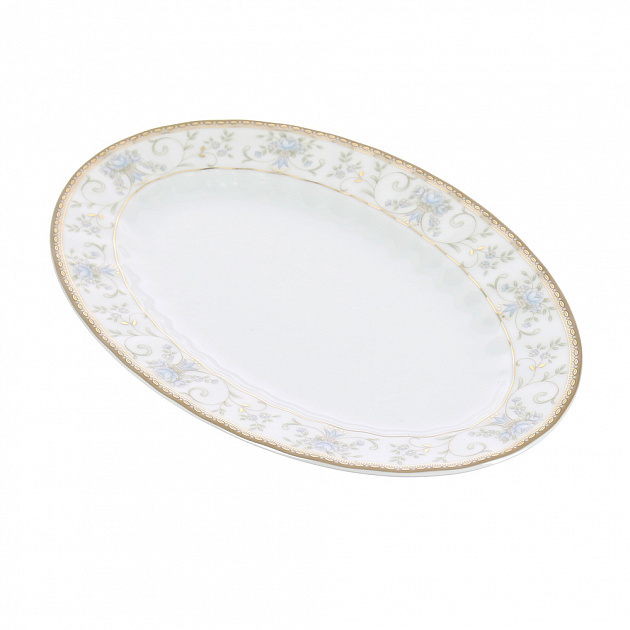 Овальное блюдо Голубой узор Porcelaine Czech Gold Hand s.r.o., 32 см 000000000001136160